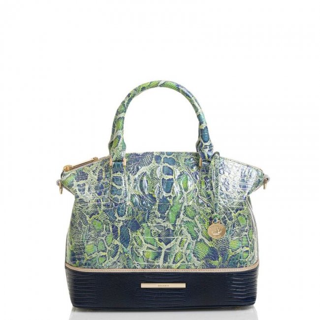 Brahmin | Women's Duxbury Satchel Green Viper Mackay | Quick Ship!