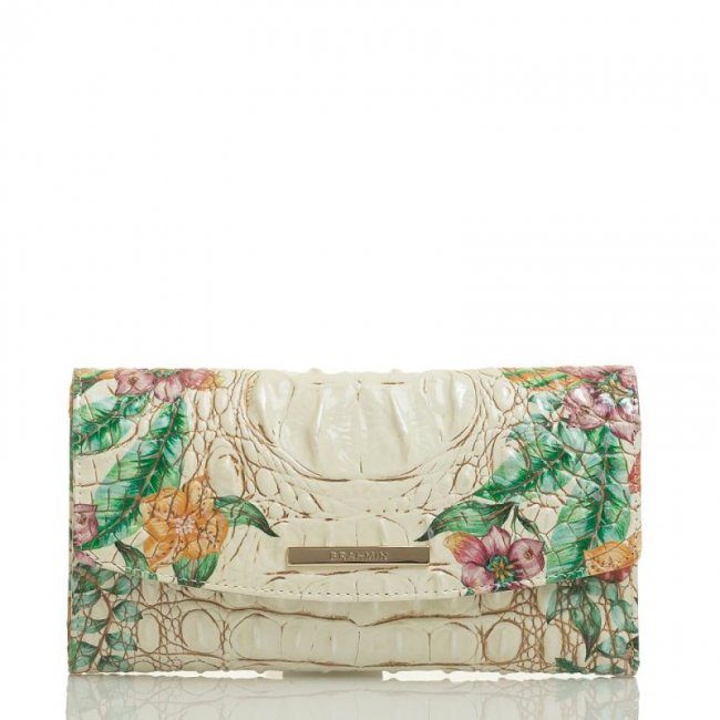 Brahmin | Women's Modern Checkbook Wallet Ivory Tahiti | Quick Ship!