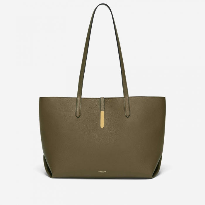 Demellier | The Tokyo Tote | Olive Small Grain | Canada Outlet