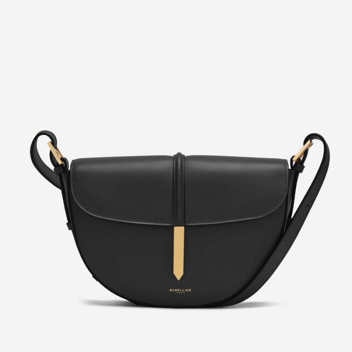 Demellier | The Tokyo Saddle | Black Smooth | Canada Outlet