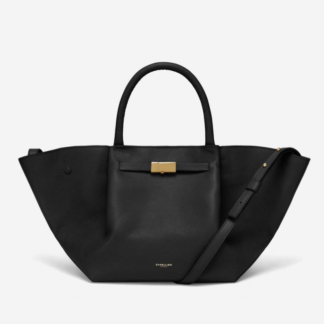 Demellier | The Midi New York | Black Small Grain | Canada Outlet