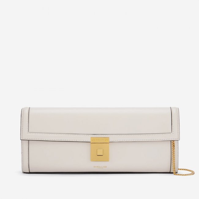 Demellier | The Paris Clutch | Off-White Smooth | Canada Outlet