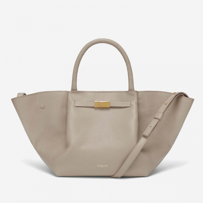 Demellier | The Midi New York | Taupe Small Grain | Canada Outlet