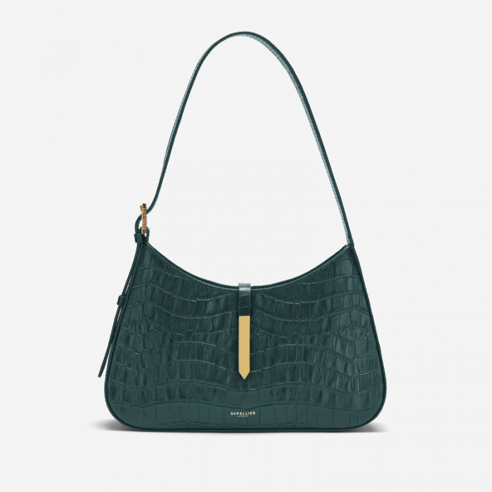 Demellier | The Tokyo | Teal Croc-Effect | Canada Outlet