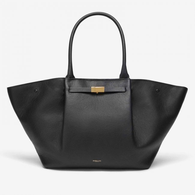 Demellier | The New York | Black Small Grain | Canada Outlet