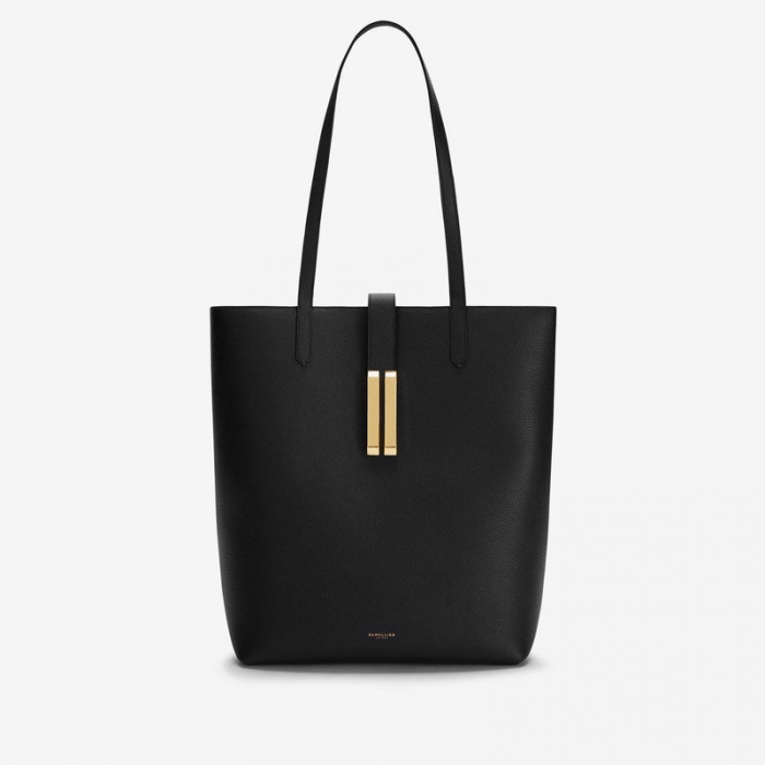 Demellier | The Vancouver Tote | Black Small Grain | Canada Outlet