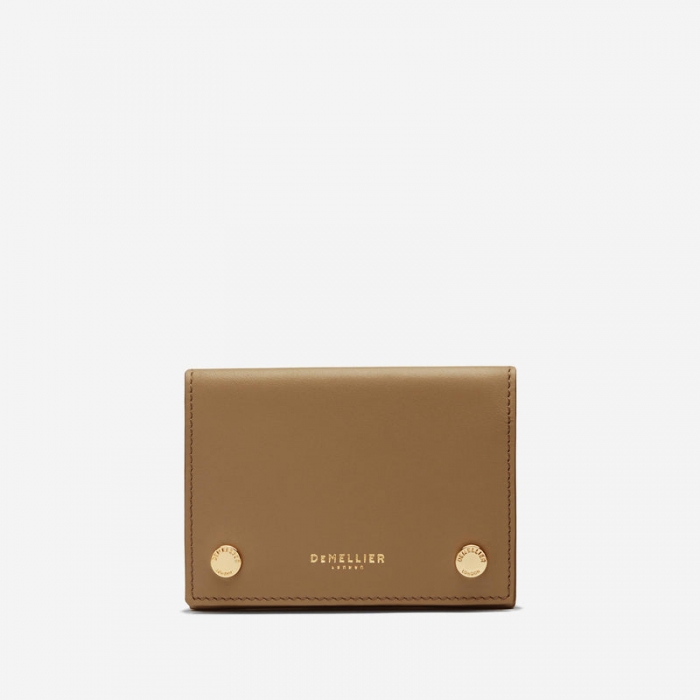 Demellier | The Milos Card Holder | Deep Toffee Smooth | Canada Outlet