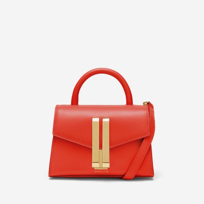 Demellier | The Nano Montreal | Poppy Red Smooth | Canada Outlet