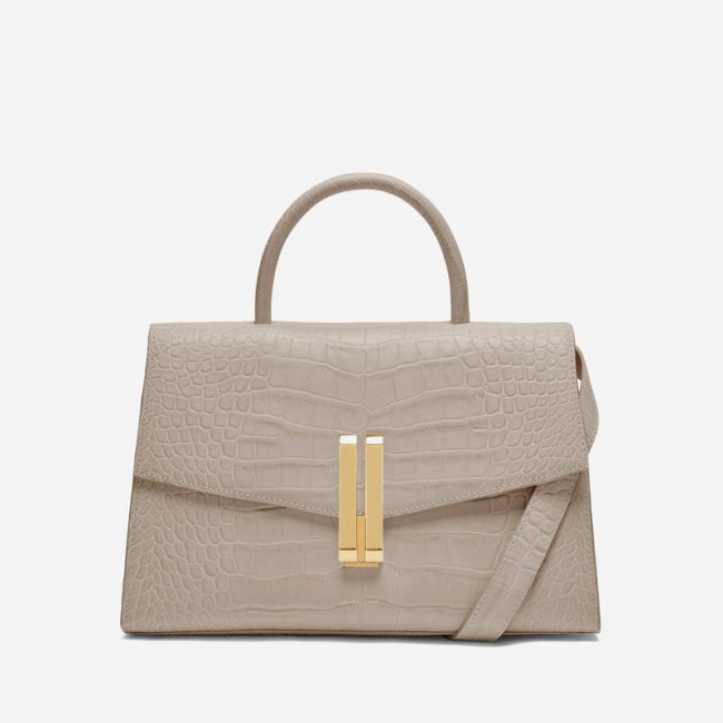 Demellier | The Montreal | Taupe Croc-Effect | Canada Outlet