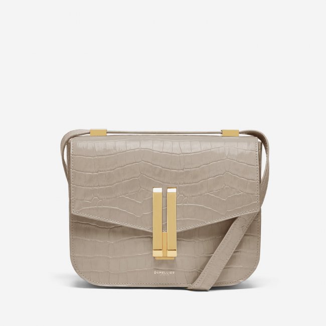 Demellier | The Vancouver | Taupe Croc-Effect | Canada Outlet