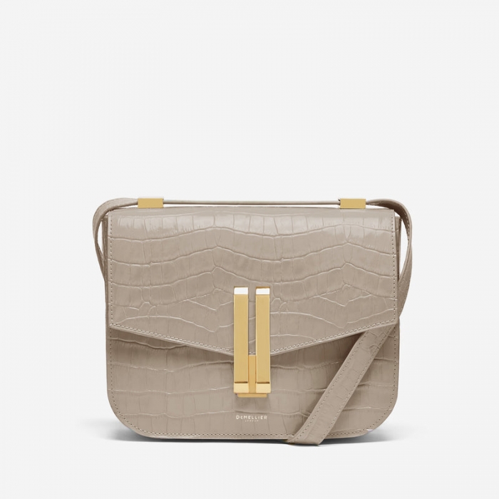 Demellier | The Vancouver | Taupe Croc-Effect | Canada Outlet
