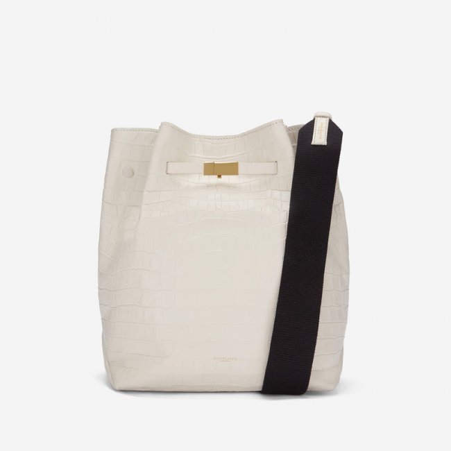 Demellier | The New York Large Bucket | Off-White Croc-Effect | Canada Outlet