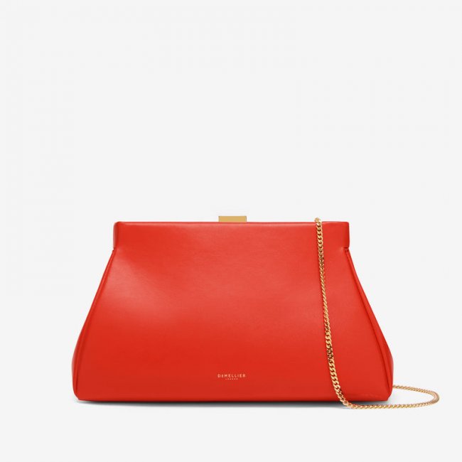 Demellier | The Cannes | Poppy Red Smooth | Canada Outlet