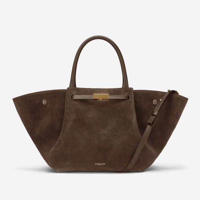 Demellier | The Midi New York | Mocha Suede & Mocha Smooth | Canada Outlet