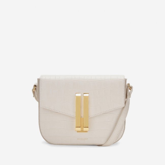 Demellier | The Small Vancouver | Off-White Croc-Effect | Canada Outlet