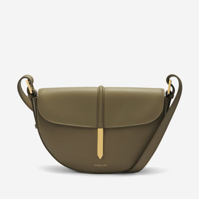 Demellier | The Tokyo Saddle | Olive Smooth | Canada Outlet