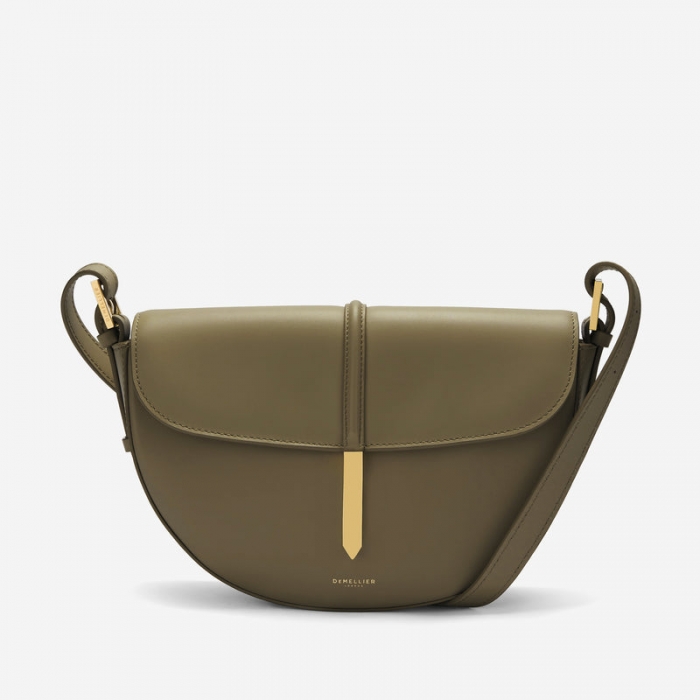 Demellier | The Tokyo Saddle | Olive Smooth | Canada Outlet