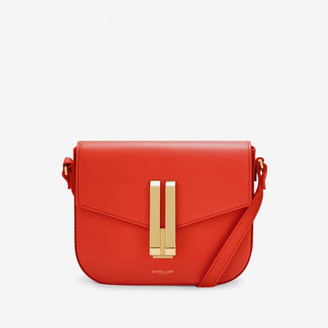 Demellier | The Small Vancouver | Poppy Red Smooth | Canada Outlet