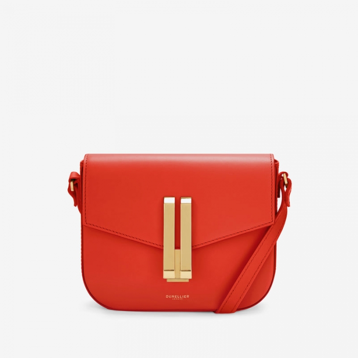Demellier | The Small Vancouver | Poppy Red Smooth | Canada Outlet