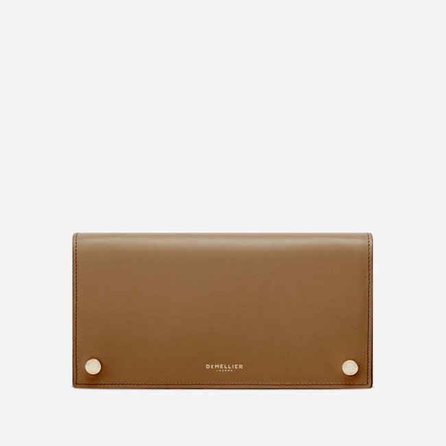 Demellier | The Andros Wallet | Deep Toffee Smooth | Canada Outlet