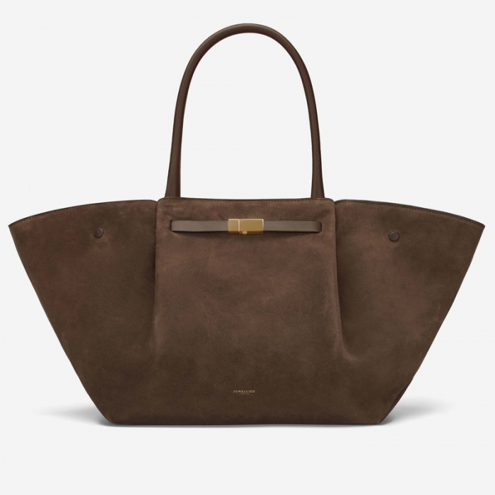 Demellier | The New York | Mocha Suede & Mocha Smooth | Canada Outlet