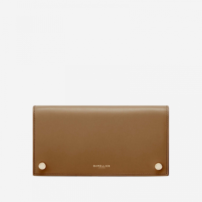 Demellier | The Andros Wallet | Deep Toffee Smooth | Canada Outlet