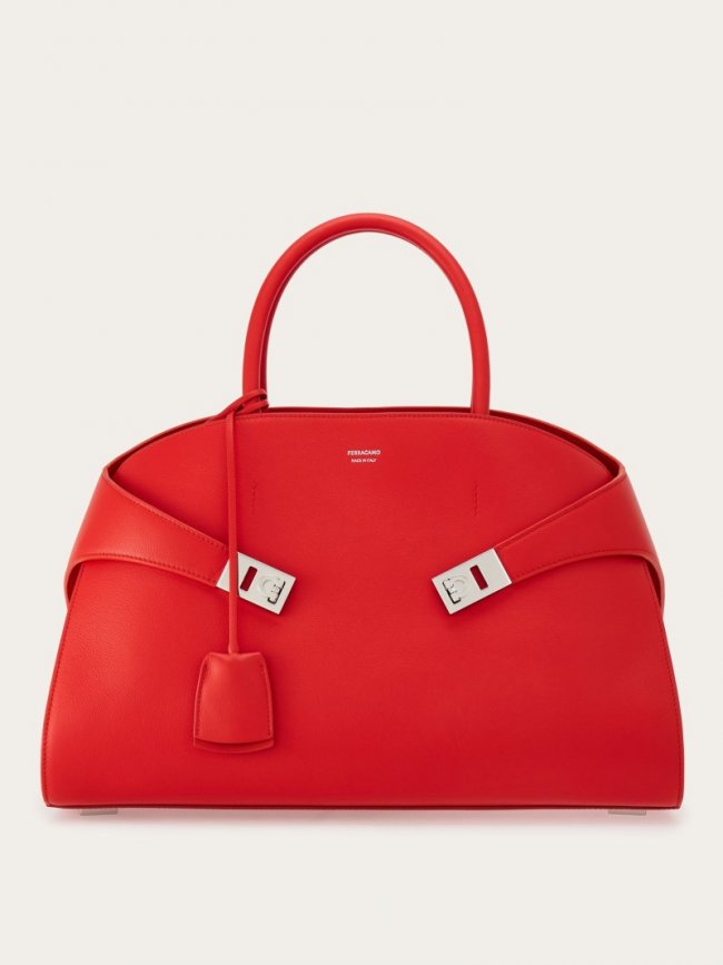 Ferragamo Women's Hug Handbag - Flame Red | Quick Ship!
