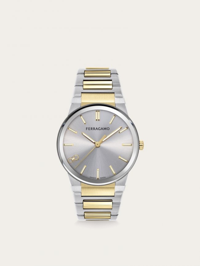 Ferragamo Men's Sapphire Watch - Stainless Steel/Ip Yellow Gold/White Silver | Quick Ship!