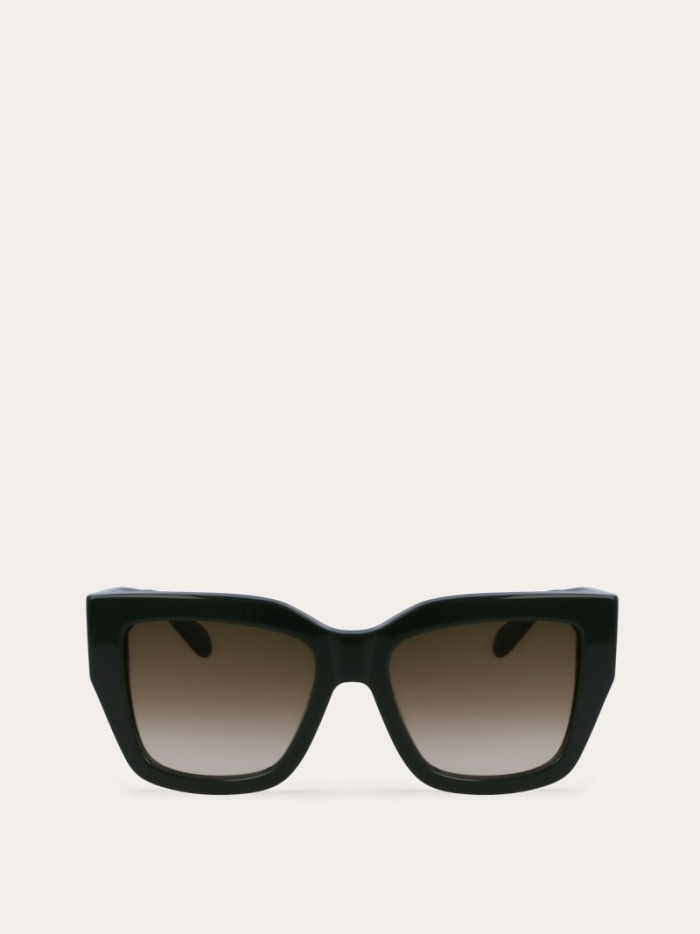 Ferragamo Women's Sunglasses - Dark Green | Quick Ship!