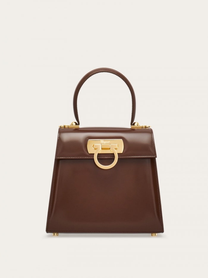 Ferragamo Women's Iconic Top Handle - Cocoa | Quick Ship!