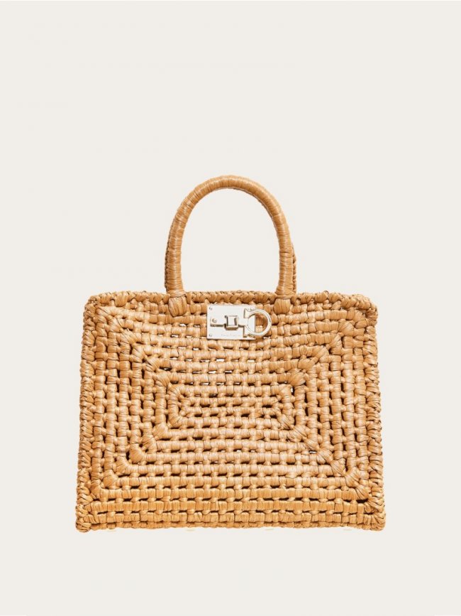Ferragamo Women's Studio Box Bag - Natural | Quick Ship!