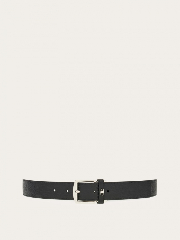 Ferragamo Men's Reversible And Adjustable Belt - Testa Di Moro/Black | Quick Ship!