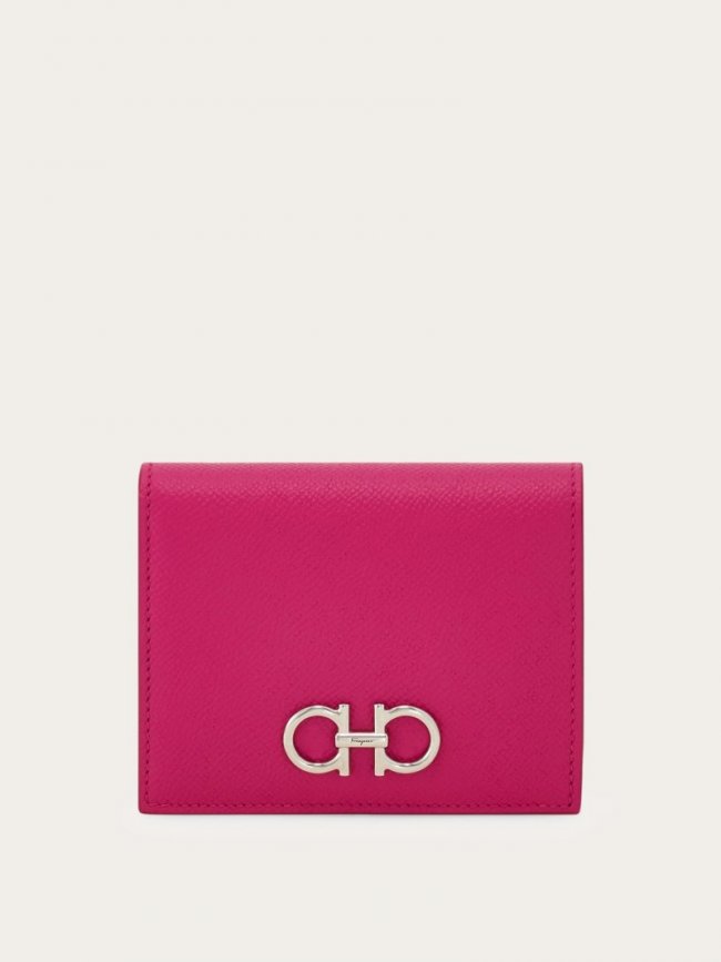 Ferragamo Women's Gancini Compact Wallet - Cerise Pink | Quick Ship!
