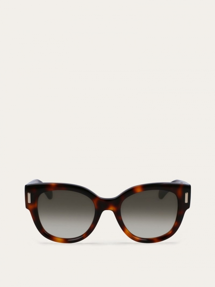 Ferragamo Women's Sunglasses - Tortoise/Gradient Khaki | Quick Ship!