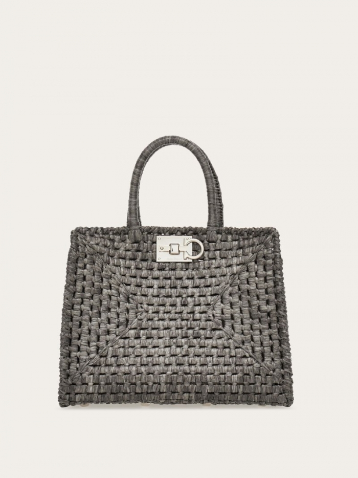 Ferragamo Women's Studio Box Bag - Anthracite | Quick Ship!