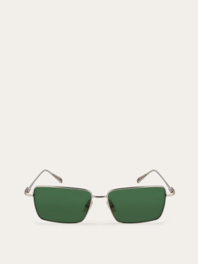 Ferragamo Men's Sunglasses - Light Gold/Green | Quick Ship!