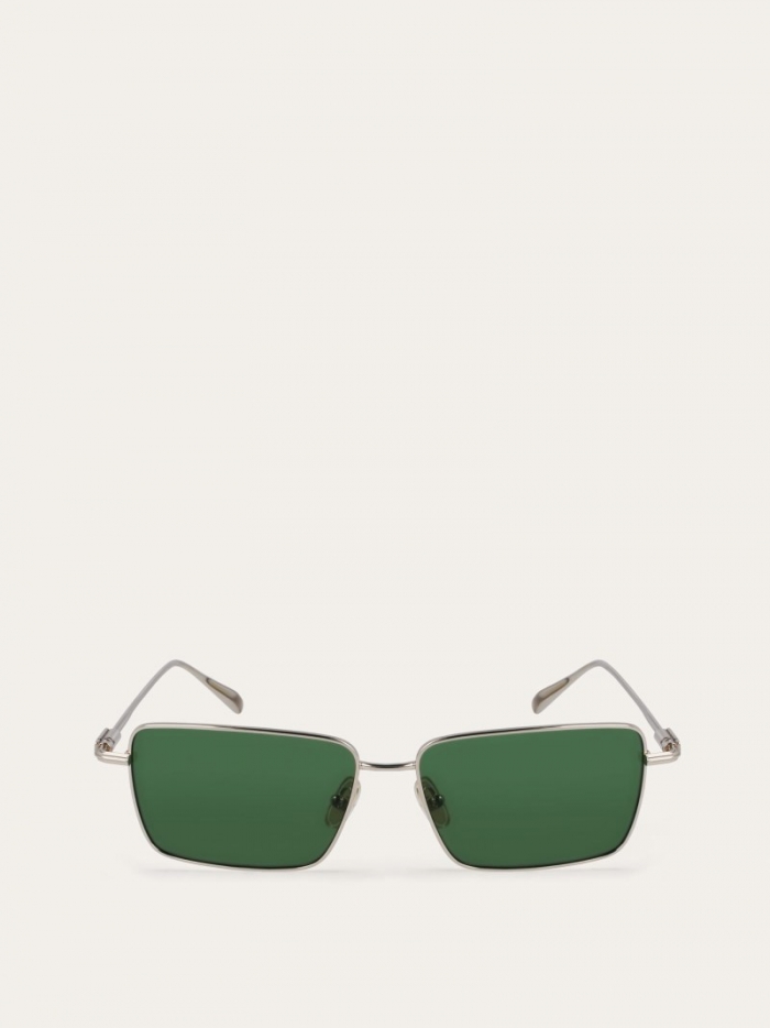 Ferragamo Men's Sunglasses - Light Gold/Green | Quick Ship!