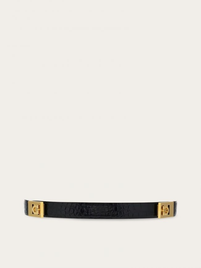 Ferragamo Women's Extendable Hug Belt - Black | Quick Ship!