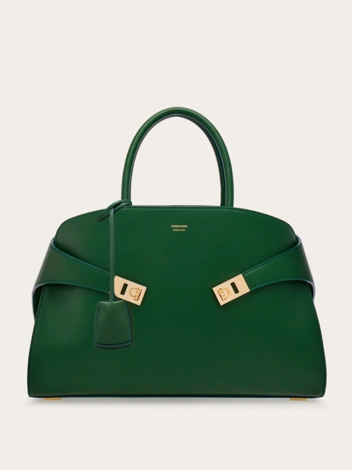 Ferragamo Women's Hug Handbag - Forest Green | Quick Ship!
