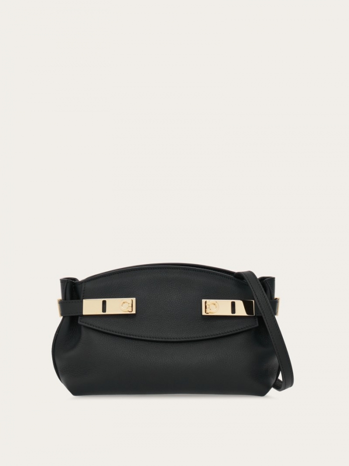 Ferragamo Women's Hug Soft Crossbody Bag - Black | Quick Ship!