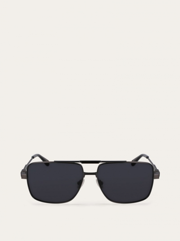 Ferragamo Men's Sunglasses - Gunmetal/Grey | Quick Ship!