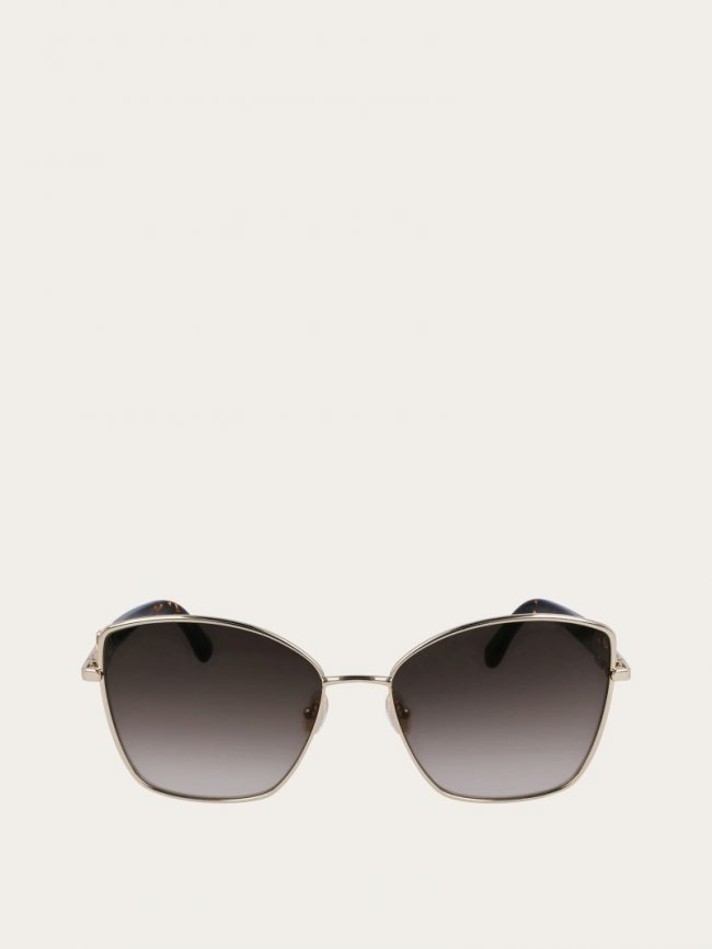 Ferragamo Women's Sunglasses - Gold/Gradient Khaki | Quick Ship!