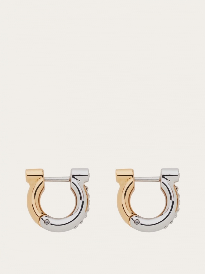Ferragamo Women's Gancini Earrings With Crystals - Gold | Quick Ship!