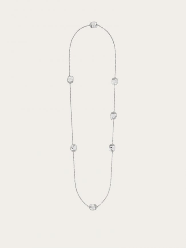 Ferragamo Women's Vara Long Necklace - Silver | Quick Ship!