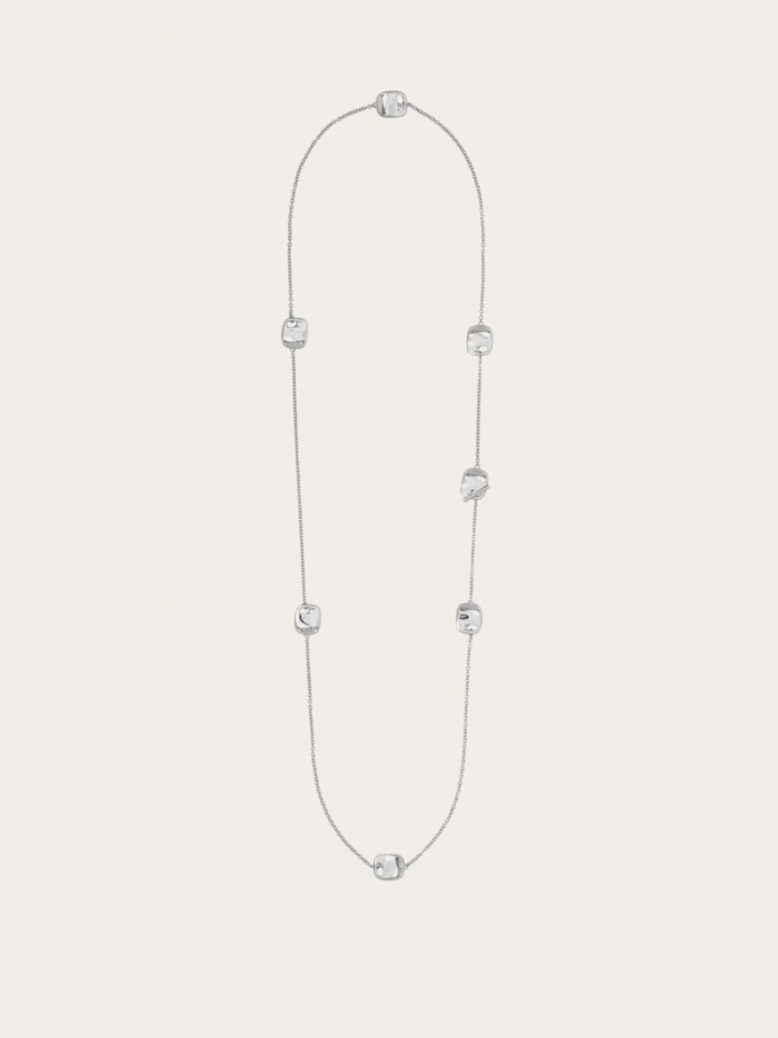 Ferragamo Women's Vara Long Necklace - Silver | Quick Ship!