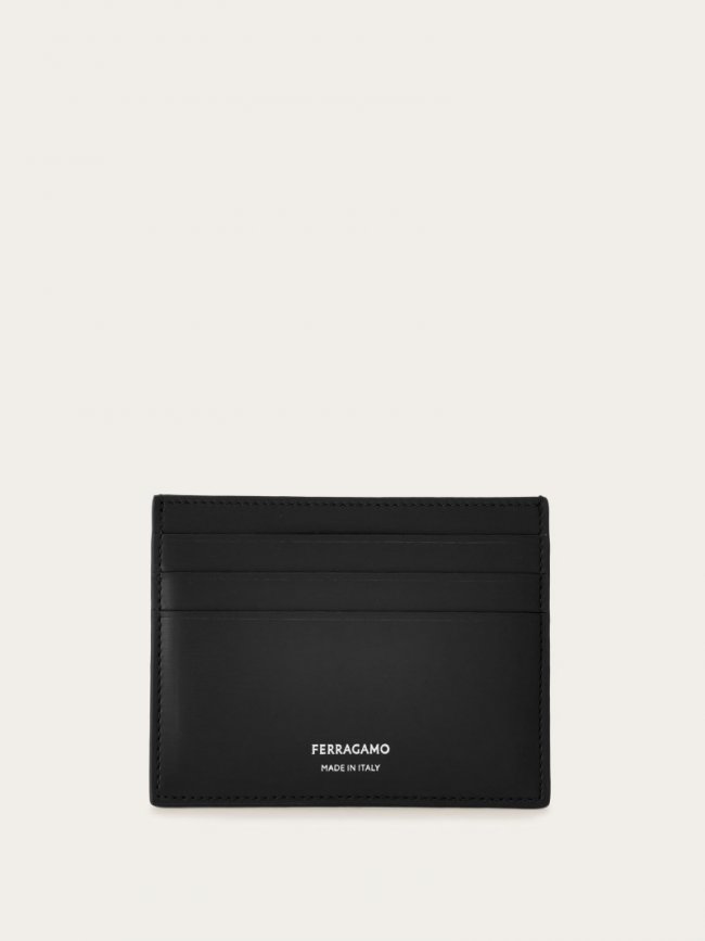 Ferragamo Men's Credit Card Holder - Black | Quick Ship!