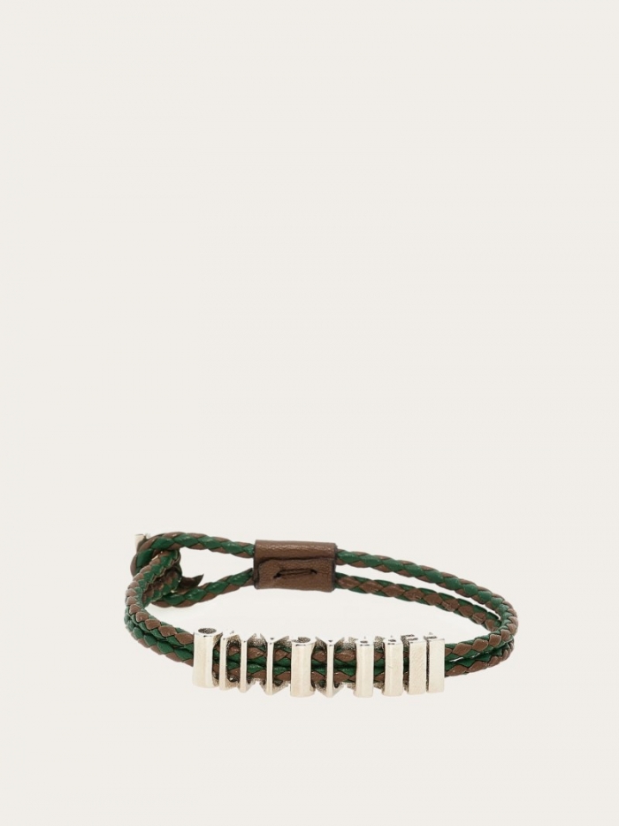 Ferragamo Men's Bracelet - Mis 19 - Green/Clay | Quick Ship!