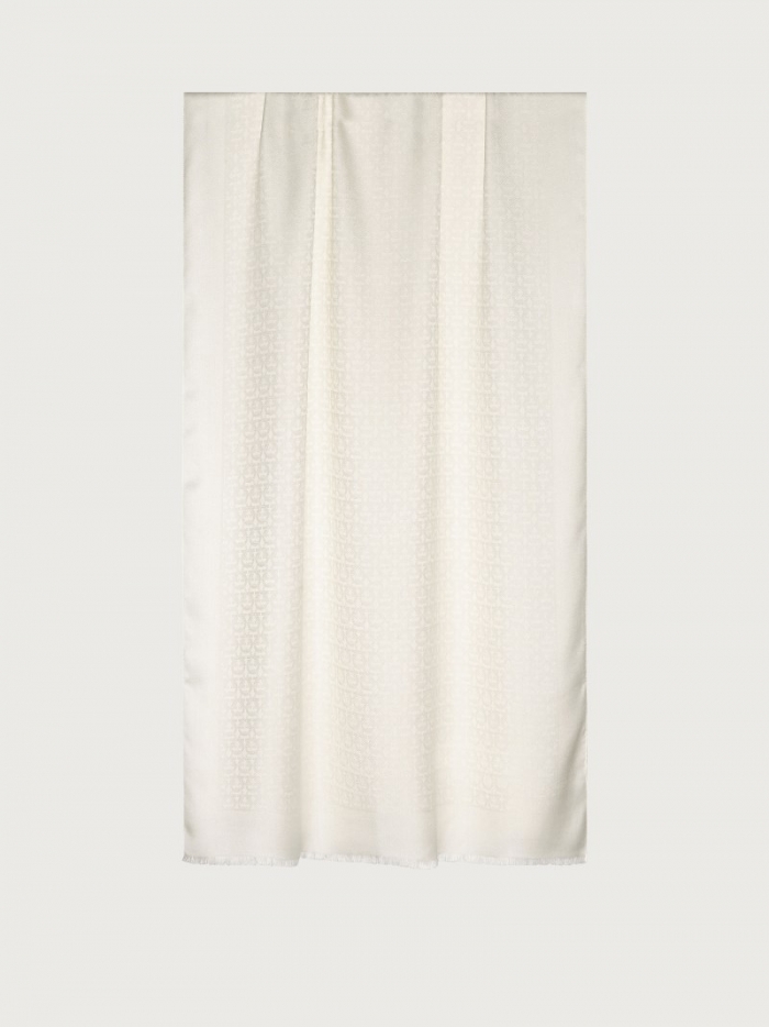Ferragamo Women's Gancini Stole - Ivory | Quick Ship!