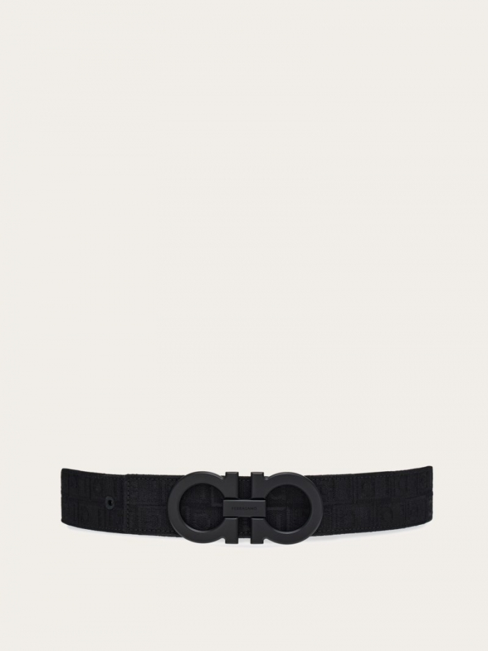 Ferragamo Men's Fixed Gancini Belt - Black | Quick Ship!