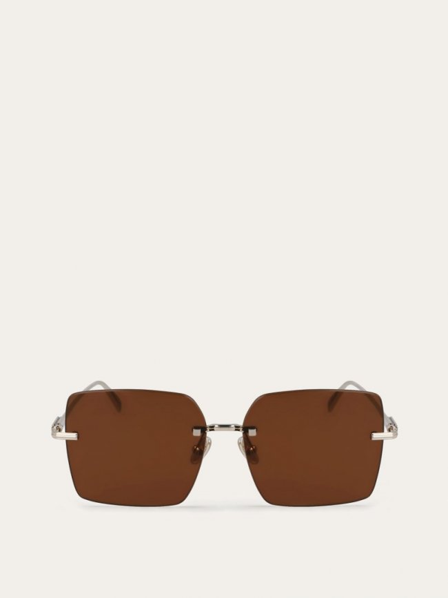 Ferragamo Women's Sunglasses - Gold/Brown | Quick Ship!